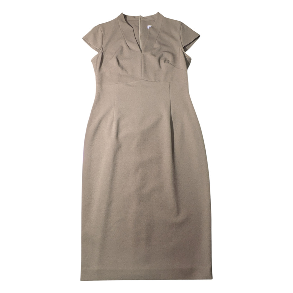 Calvin Klein - Long Maxi Dress - Olive Greenish Color - Size 6 - Preowned Great